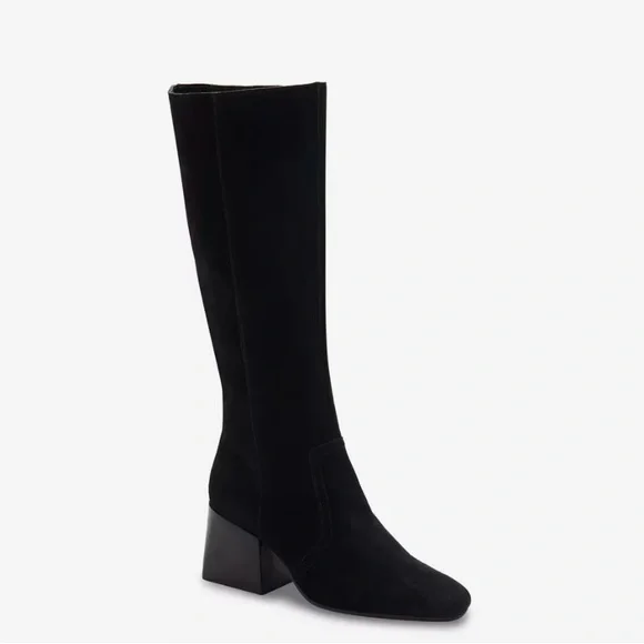 Blonde Tessa - Black Suede Waterproof Tall Boot NWT 9.5m - Picture 1 of 7